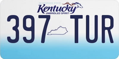 KY license plate 397TUR