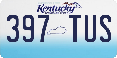 KY license plate 397TUS