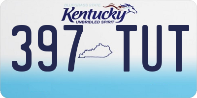KY license plate 397TUT
