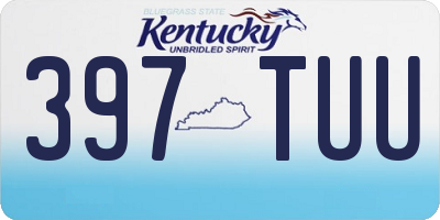 KY license plate 397TUU