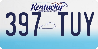 KY license plate 397TUY