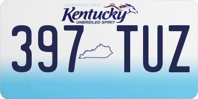KY license plate 397TUZ