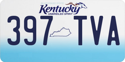 KY license plate 397TVA