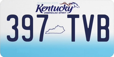 KY license plate 397TVB