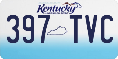 KY license plate 397TVC