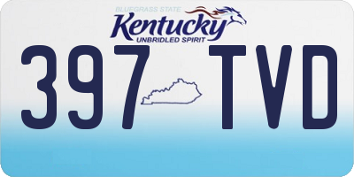 KY license plate 397TVD