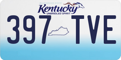 KY license plate 397TVE