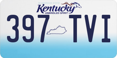 KY license plate 397TVI