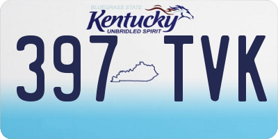 KY license plate 397TVK