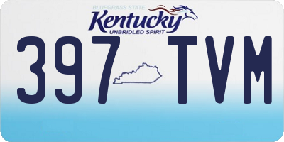 KY license plate 397TVM