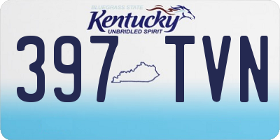 KY license plate 397TVN