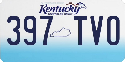 KY license plate 397TVO