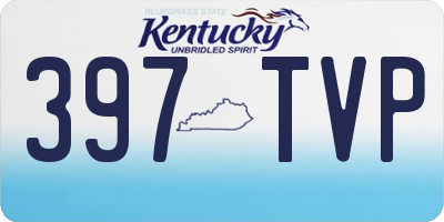 KY license plate 397TVP