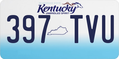 KY license plate 397TVU