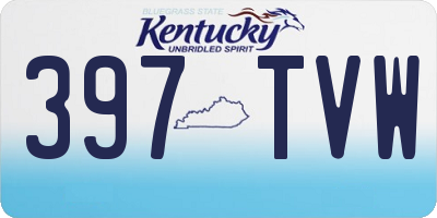 KY license plate 397TVW