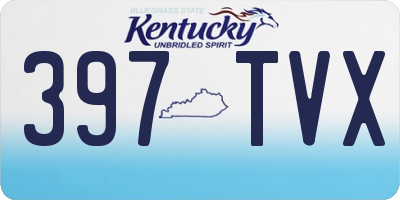 KY license plate 397TVX
