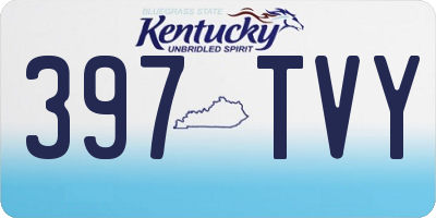 KY license plate 397TVY