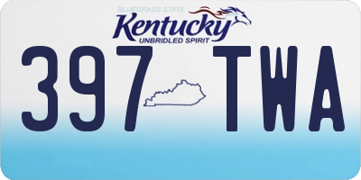 KY license plate 397TWA
