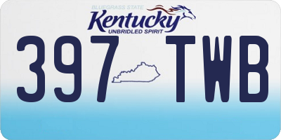 KY license plate 397TWB