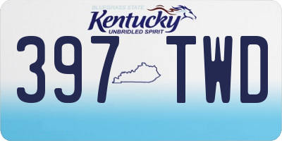 KY license plate 397TWD