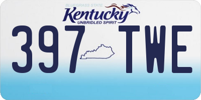 KY license plate 397TWE