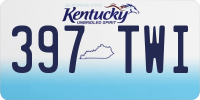 KY license plate 397TWI
