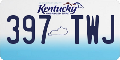 KY license plate 397TWJ