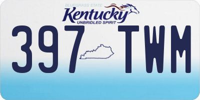 KY license plate 397TWM