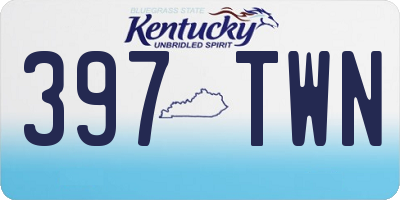 KY license plate 397TWN