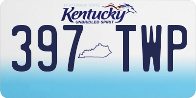 KY license plate 397TWP