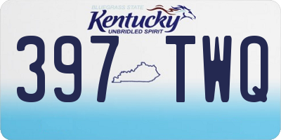 KY license plate 397TWQ
