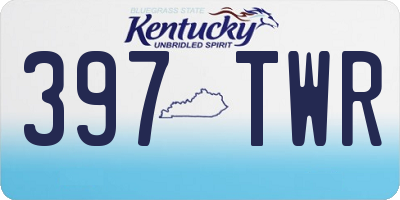 KY license plate 397TWR