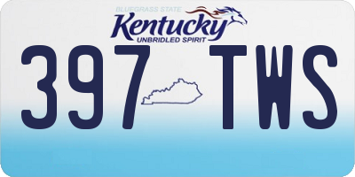 KY license plate 397TWS