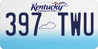KY license plate 397TWU