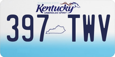 KY license plate 397TWV