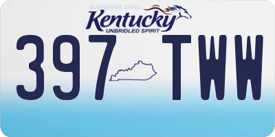 KY license plate 397TWW