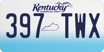 KY license plate 397TWX