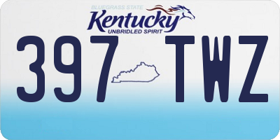 KY license plate 397TWZ
