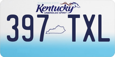 KY license plate 397TXL