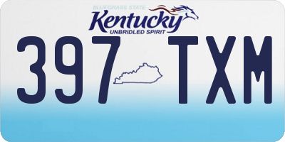 KY license plate 397TXM
