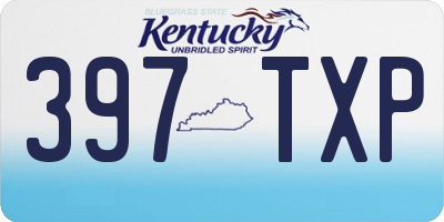 KY license plate 397TXP