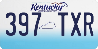 KY license plate 397TXR