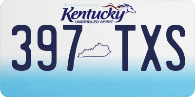 KY license plate 397TXS