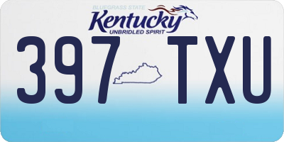 KY license plate 397TXU