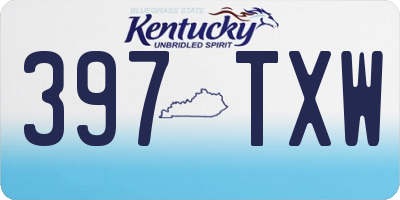 KY license plate 397TXW