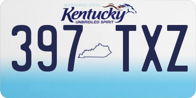 KY license plate 397TXZ