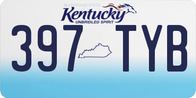 KY license plate 397TYB