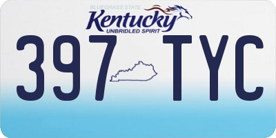 KY license plate 397TYC