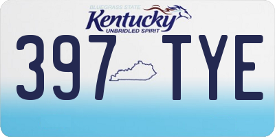 KY license plate 397TYE