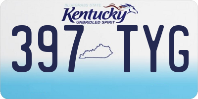 KY license plate 397TYG
